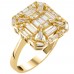 Χρυσό δαχτυλίδι Κ14 με ορθογώνια ζιργκόν